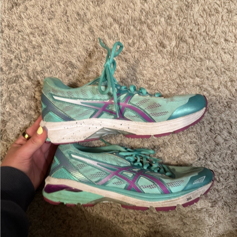 ASICS Women's Teal Running Shoes - Picture 4 of 5